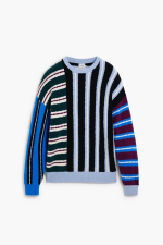 Pulover multicolor cu dungi