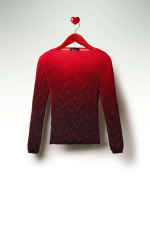 Bluza degrade cu material texturat