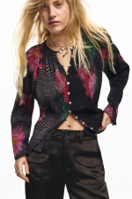 Bluza cu flori pixelate