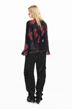 Bluza cu flori pixelate