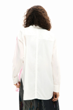 CAMASA ALBA CU PRINT FLOARE