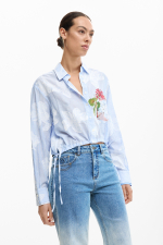 Blugi culotte brodati
