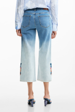 Blugi culotte brodati