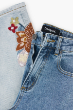 Blugi culotte brodati
