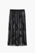 Fusta midi cu textura artistica