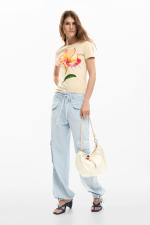 TRICOU BEJ CU FLOARE