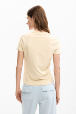 TRICOU BEJ CU FLOARE