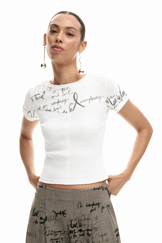 TRICOU ALB CU PRINT