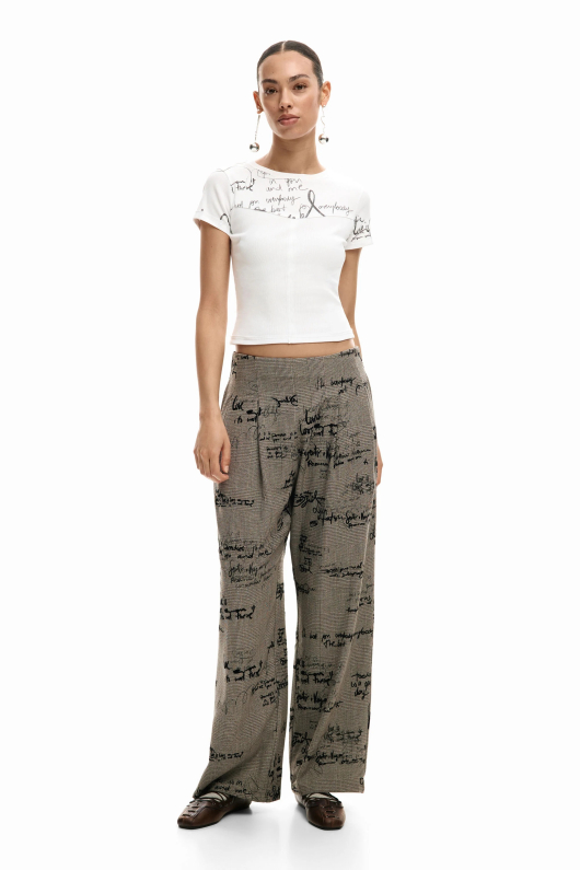 TRICOU ALB CU PRINT