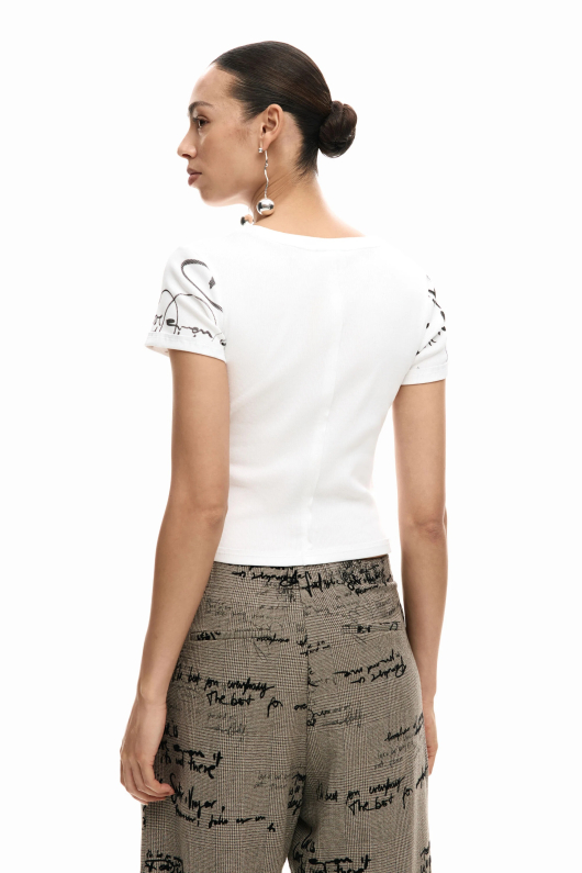 TRICOU ALB CU PRINT