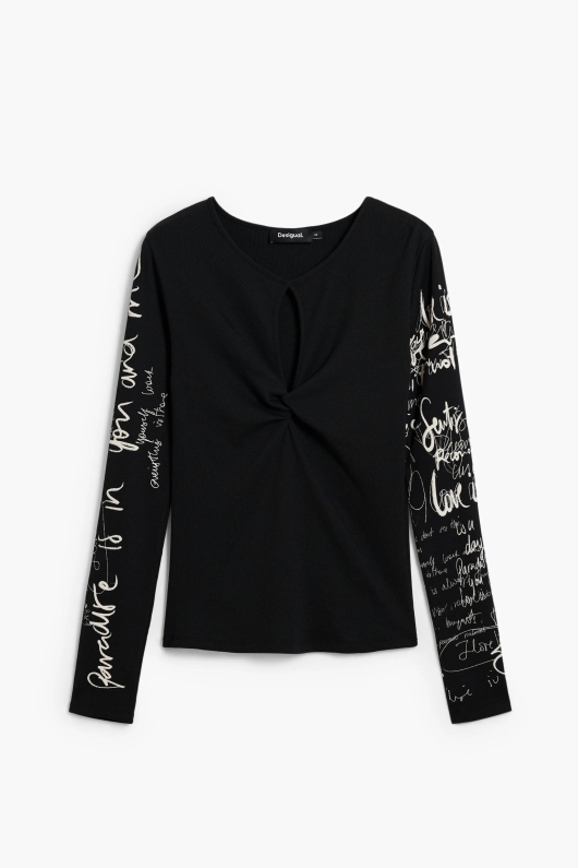 Bluza cu deschidere si inscriptie