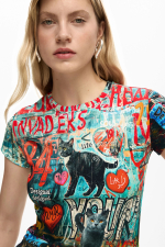 TRICOU CU IMPRIMEU PISICI