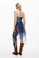 Rochie cu volane pixelata