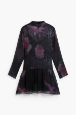 Rochie scurta din tul pixelat