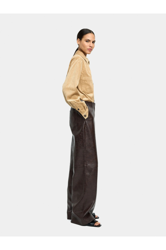 PANTALONI CU EFECT DE PIELE ECOLOGICA