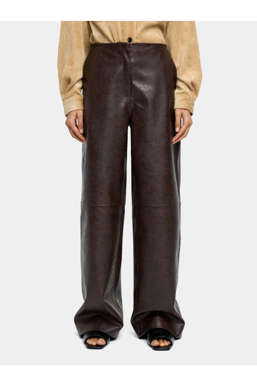 PANTALONI CU EFECT DE PIELE ECOLOGICA