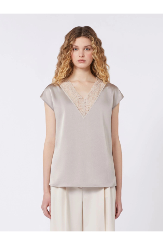 TOP SATINAT CULOARE NUDE