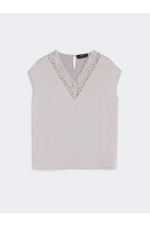TOP SATINAT CULOARE NUDE