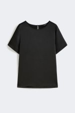 TRICOU NEGRU SATINAT