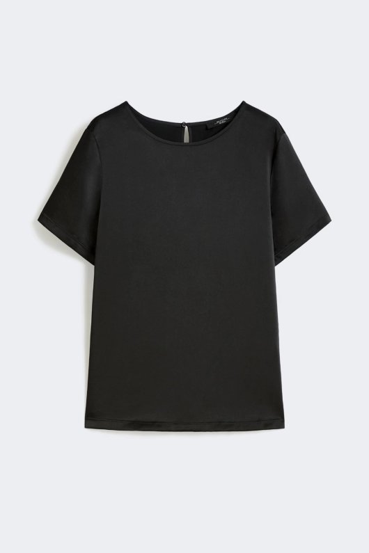 TRICOU NEGRU SATINAT