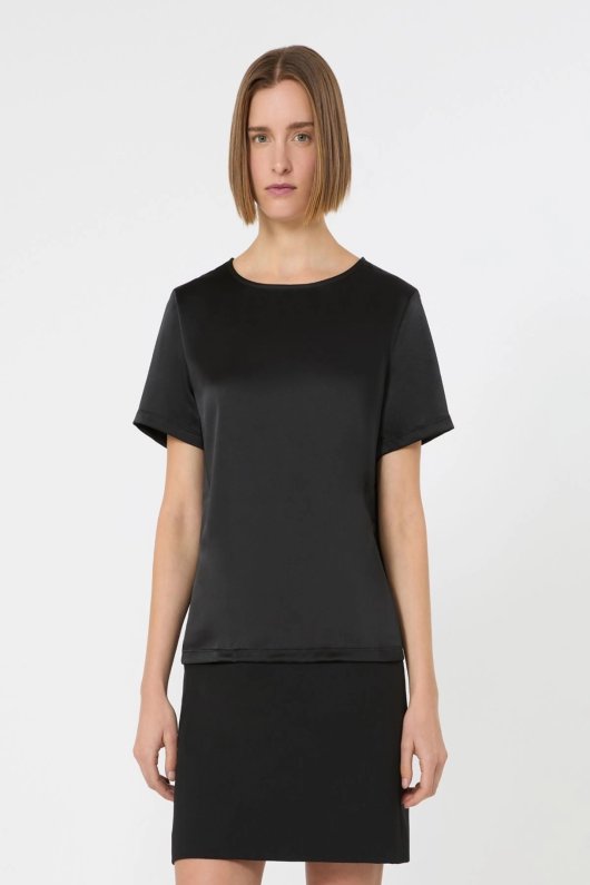 TRICOU NEGRU SATINAT