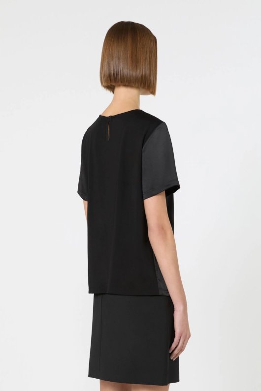 TRICOU NEGRU SATINAT