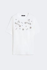 TRICOU ALB CU APLICATII