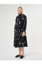 ROCHIE MIDI, BLEUMARINE CU PRINT GEOMETRIC