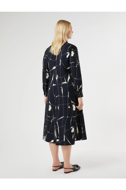 ROCHIE MIDI, BLEUMARINE CU PRINT GEOMETRIC