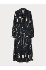 ROCHIE MIDI, BLEUMARINE CU PRINT GEOMETRIC