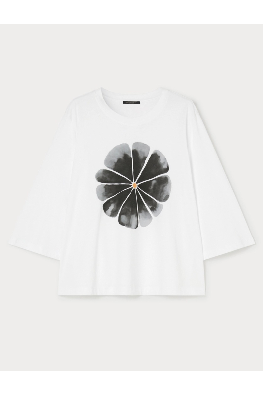 TRICOU ALB CU FLOARE
