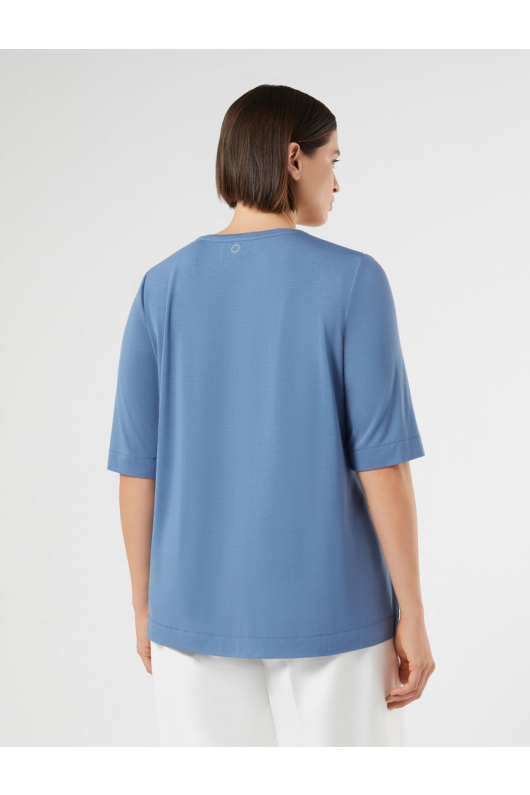TRICOU ALBASTRU SATINAT
