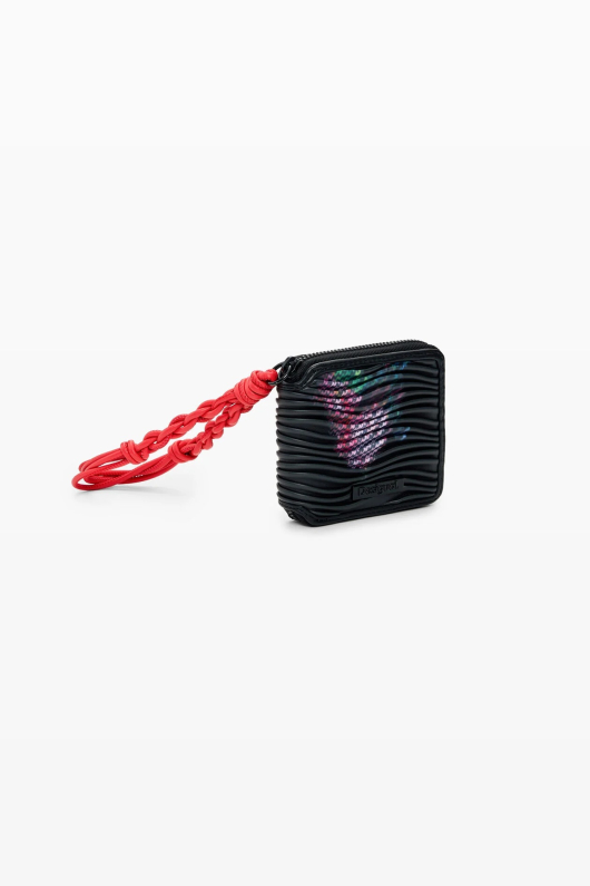 Portofel mic, cu textura florala