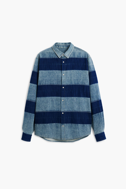 Camasa denim cu dungi