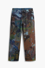 PANTALONI DENIM CU PRINT