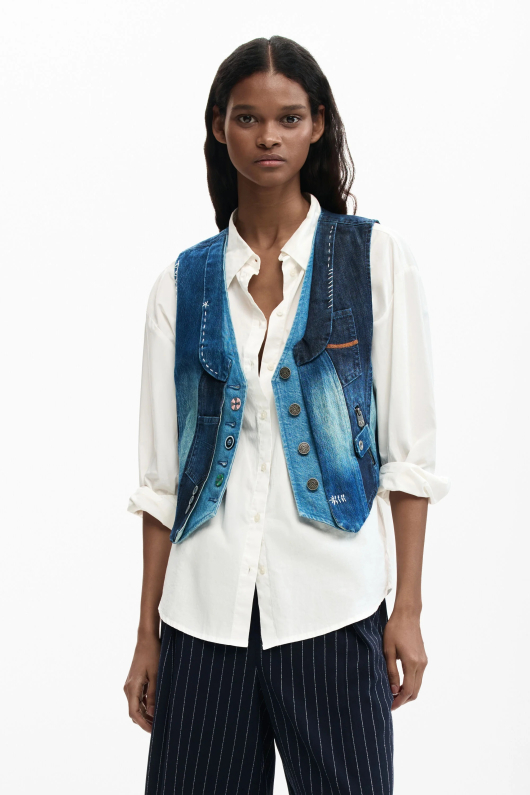 Vesta denim patchwork