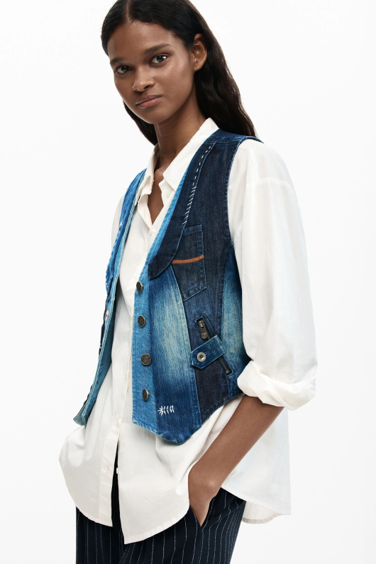 Vesta denim patchwork