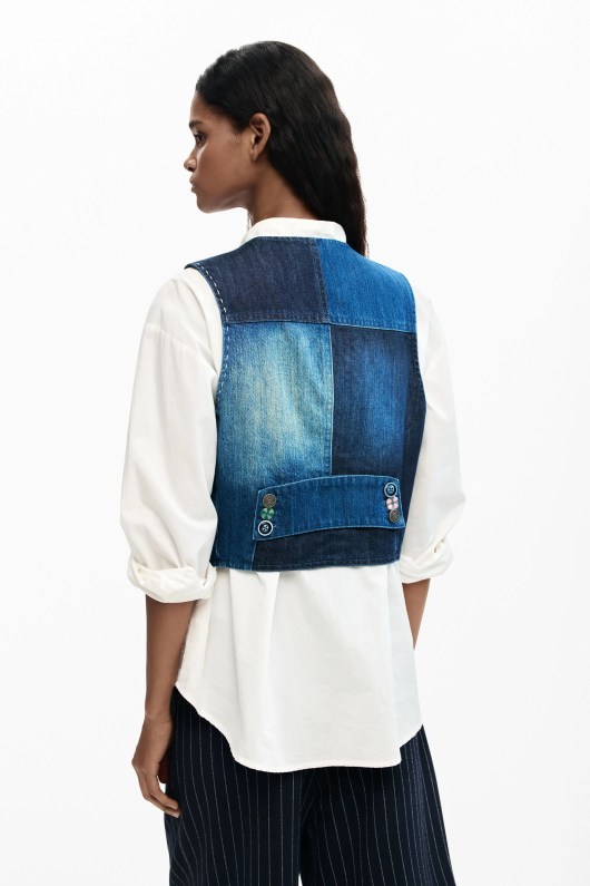 Vesta denim patchwork