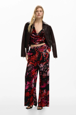 Pantaloni cu print floral, by mr. christian lacroix