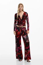 Pantaloni cu print floral, by mr. christian lacroix