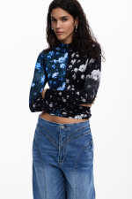 BLUZA DIN VASCOZA CU PRINT FLORAL