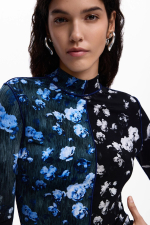 BLUZA DIN VASCOZA CU PRINT FLORAL