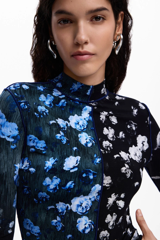 BLUZA DIN VASCOZA CU PRINT FLORAL