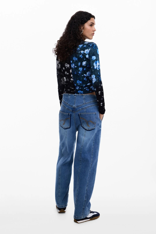 BLUZA DIN VASCOZA CU PRINT FLORAL