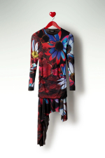 Rochie asimetrica imprimata