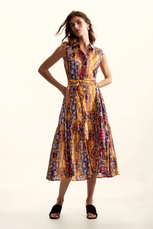 Rochie stil camasa, fara maneci, creata de Mr. Christian Lacroix