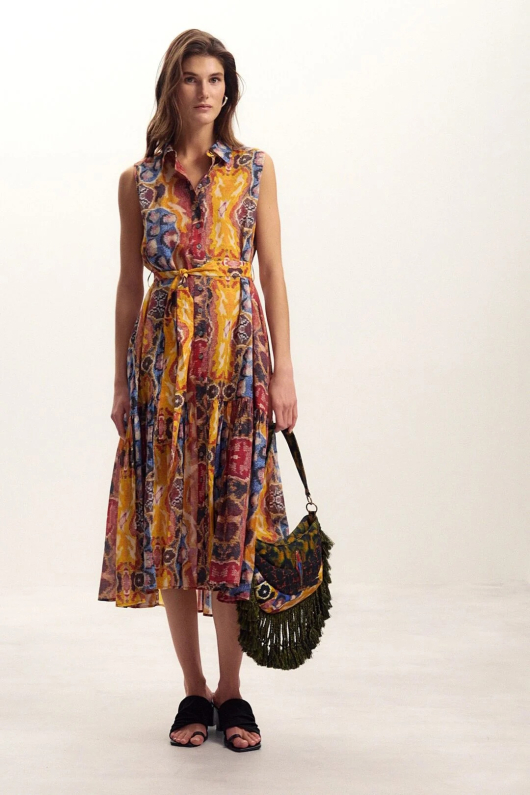Rochie stil camasa, fara maneci, creata de Mr. Christian Lacroix