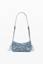 Geanta mica din denim incretita