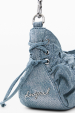Geanta mica din denim incretita