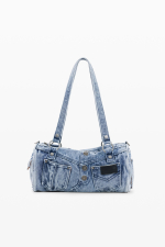 Geanta denim cu buzunare